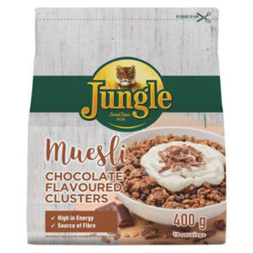 Jungle Energy Cereal Crunch Classic Choc Cluster 1 x 400Gr