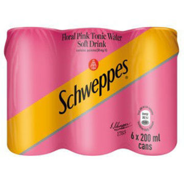 Csd Schwepps Can Tonic Pink 6 x 200Ml