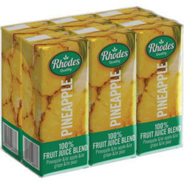 Rhodes Juice 100% Pineapple 1 x 200Ml