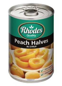 Picture of RHODES Fruit Peach Halves 410G x 12