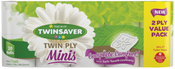 Picture of Twinsaver Toilet Paper 2Ply 200 Sheet White