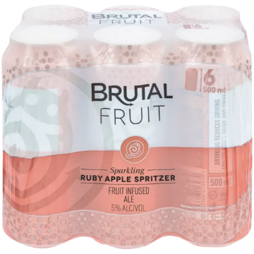 Picture of BRUTAL FRUIT Spkl Cans Ruby Apple Spritzer 500Ml x 6
