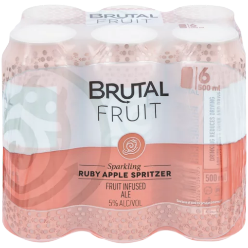 Picture of BRUTAL FRUIT Spkl Cans Ruby Apple Spritzer 500Ml x 6