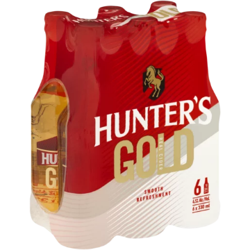 Picture of HUNTERS Cider Gold Twister Nrb 330Ml x 6