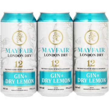 Picture of Mayfair Dry Lemon Gin 440Ml x 6