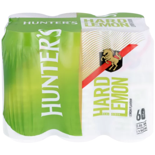 Picture of Hunters Cider Hard Lemon Can 440Ml x 6